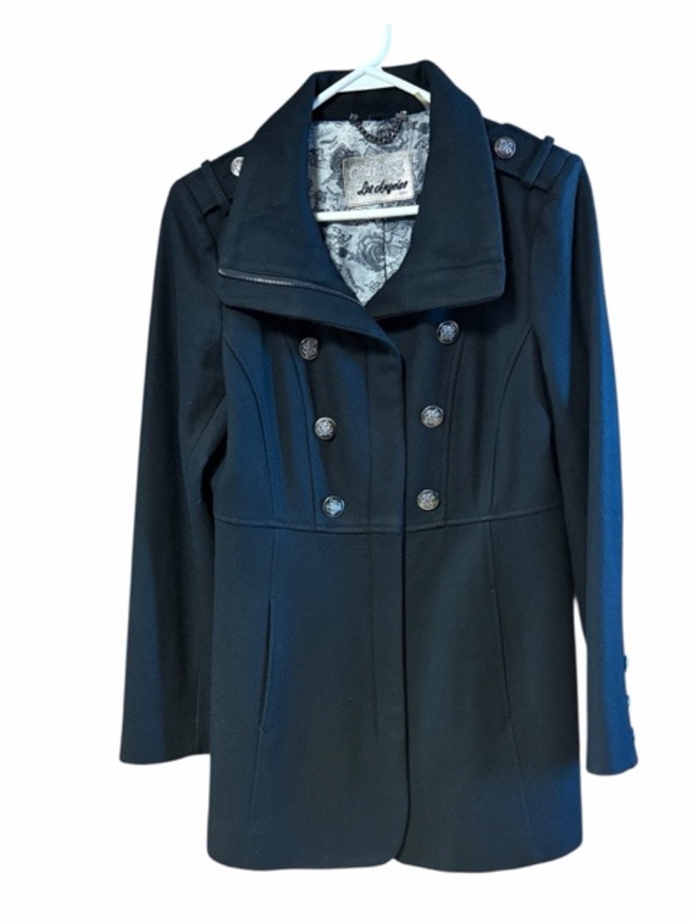 Guess Los Angeles Militaryâ Wool Peacoat Jacket